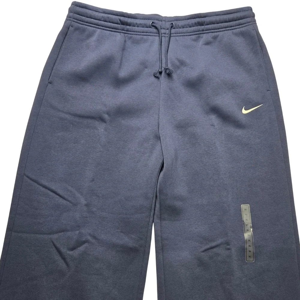 Nike Womens XL Phoenix Fleece Wide Leg Sweatpants Navy Blue High Rise Standard - Picture 4 of 14